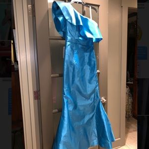 blue formal gown